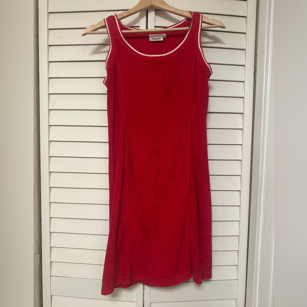 Damella of Sweden Red Tank Swim Cover Up Sz S